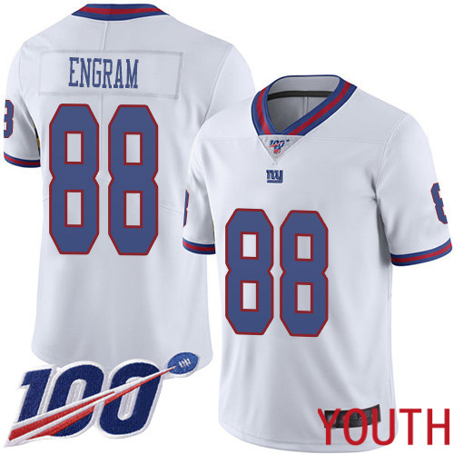 Youth New York Giants #88 Evan Engram Limited White Rush Vapor Untouchable 100th Season Football NFL Jersey->youth nfl jersey->Youth Jersey